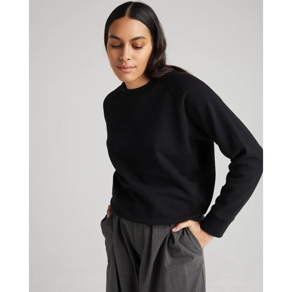 Richer Poorer Textured Long Sleeve Crewneck Black Relaxed Fit Sweater‎ Med